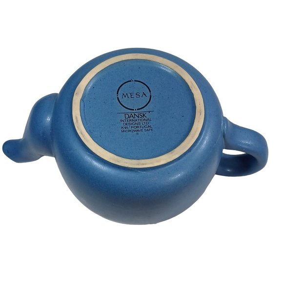 Dansk Mesa Sky Blue 40 oz Coffee Tea Pot Teapot Southwestern Vintage Portugal - Picture 9 of 12